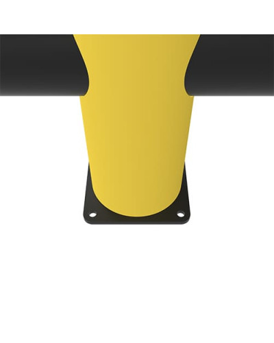 Traffic barrier 2-line HOTEL end post, yellow-black, for bolting on - INCAPCORP. Buy in the online store.