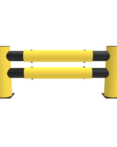 Traffic barrier 2-line HOTEL standard pipes D160 mm, yellow - INCAPCORP. Buy in the online store.