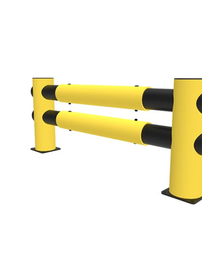 Traffic barrier 2-line HOTEL standard pipes D160 mm, yellow - INCAPCORP. Buy in the online store.