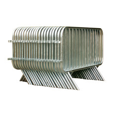 25-Piece Mobile Crowd Control Barrier, Hot-Dip Galvanized | L: 1980mm, H: 1090mm