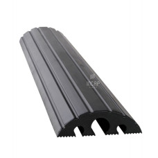 Cable Protector 3 Channels, Middle section | Robust rubber | Closed | 20x120x6.5 cm | Heavy Duty