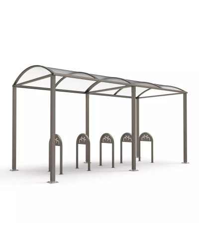 Buy Bicycle Rack in Office Clip Shape D 60 mm, 1 Bicycle, PROCITY: Metal - Procity Gray, for Embedding - Shop Online