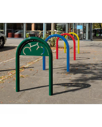 Buy Bicycle Rack in Office Clip Shape D 60 mm, 1 Bicycle, PROCITY: Metal - Procity Gray, for Embedding - Shop Online