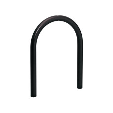 Bicycle Rack in Paperclip Shape D 60 mm, 1 Bicycle, PROCITY: Steel - Deep Black, for embedding in concrete