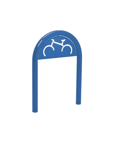 Buy Bicycle Bracket in Paper Clip Shape D 60 mm with Signage, 1 Bicycle, PROCITY: Metal - Gentian Blue, for Embedding Online - Shop