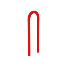 Bicycle Stand in Paper Clip Shape D 50 mm, 1 Bicycle, Procity: Metal - Traffic Red, for Embedding