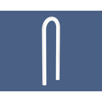 Bike rack in paperclip-shaped design D 50 mm, 1 bike, PROCITY: Metal - Pure white, for embedding.