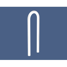 Bike rack in paperclip-shaped design D 50 mm, 1 bike, PROCITY: Metal - Pure white, for embedding.