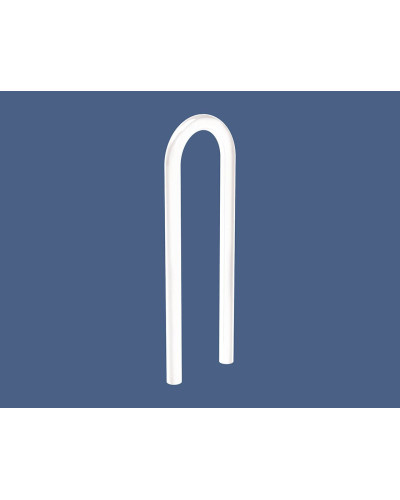 Buy Bike rack in paperclip-shaped design D 50 mm, 1 bike, PROCITY: Metal - Pure white, for embedding - Online Shop. Delivery.
