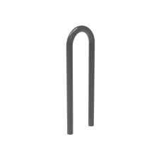 Bicycle rack in paperclip shape D 50 mm, 1 bicycle, PROCITY: Metal - Procity Gray, for embedding.
