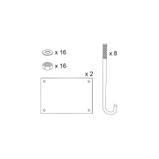 Height Limiter Mounting Set, Ground Anchors incl., Template & Fastening Rods. 202612 - PROCITY.