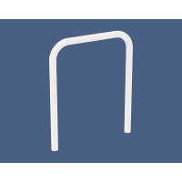 Fahrradbügel Gebogen, 1 Fahrrad, PROCITY: Metall - Reinweiß, zum Einbetonieren
