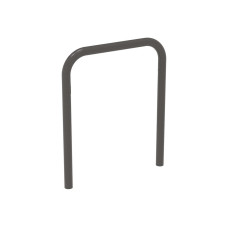 Curved Bicycle Rack, 1 Bike, Procity: Metal - Procity Gray, for Embedding.