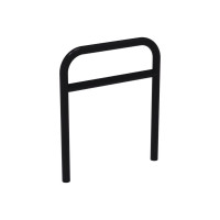 Reinforced bike rack, 1 bike, PROCITY: Metal - Deep Black, for embedding in concrete.