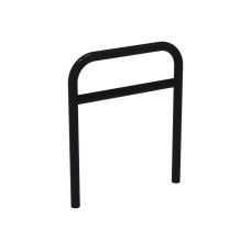 Reinforced bike rack, 1 bike, PROCITY: Metal - Deep Black, for embedding in concrete.