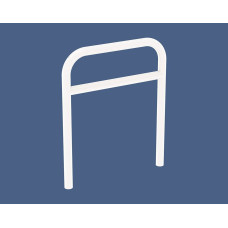 Reinforced bike rack, 1 bike, PROCITY: Metal - Pure White, for embedding.