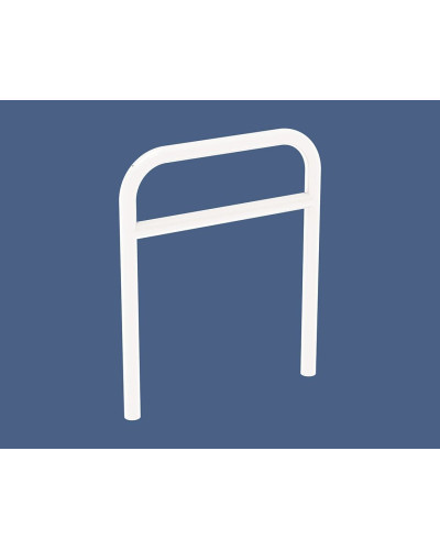 Buy Reinforced bike rack, 1 bike, PROCITY: Metal - Pure White, for embedding - Shop Online