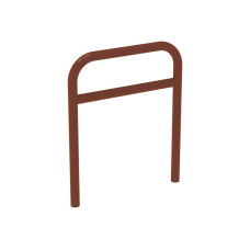 Reinforced Bike Rack, 1 Bicycle, PROCITY: Metal - Rust Corten Effect, for Embedding