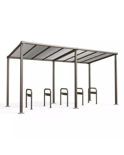 Buy Curved Bike Rack with Signage, 1 Bike, PROCITY: Metal - Hot-Dip Galvanized, on Base Plates Online - Delivery