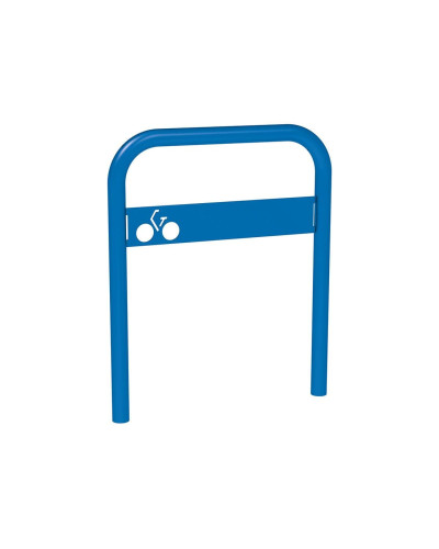 Buy Bent Bike Rack with Signage, 1 Bike, PROCITY: Metal - Gentian Blue, for Concrete Installation Online - Shop Now