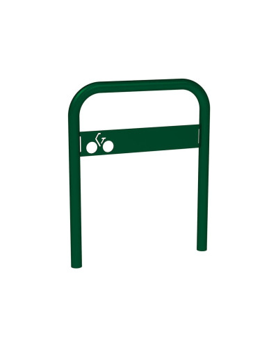 Fahrradbügel gebogen mit Beschilderung, 1 Fahrrad, PROCITY: Metall - Moosgrün, zum Einbetonieren - Kaufen Sie im Online-Shop mit Lieferung