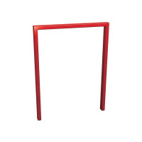 Bike rack Milano, 1 bicycle, PROCITY: Metal - Traffic red, for embedding.
