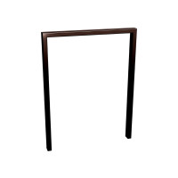 Bicycle rack Milano, 1 bike, PROCITY: Metal - Chocolate Brown, for embedding.