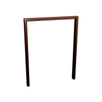 Bicycle Stand Milano, 1 Bicycle, PROCITY: Metal - Rust Corten Effect, for Embedding.