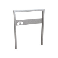 Milano bike stand with signage, 1 bike, PROCITY: Metal - hot-dip galvanized, for embedding.