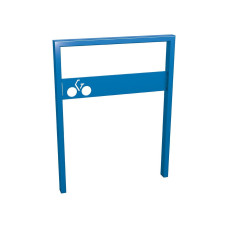Bicycle stand Milano with signage, 1 bike, PROCITY: Metal - Gentian Blue, for embedding.