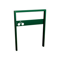 Milano Bike Stand with Signage, 1 Bike, PROCITY: Metal - Moss Green, for Embedding.