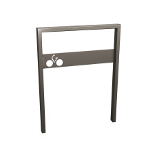 Bicycle stand Milano with signage, 1 bicycle, Procity: Metal - Procity gray, for embedding