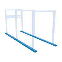 Frame for multiple leaning system, expansion, 3 bicycles, PROCITY: Metal - Gentian blue, freestanding.