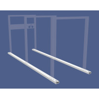 Frame for Multiple Leaning System, expansion, 3 bicycles, PROCITY: Metal - Pure White, free-standing.