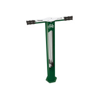 Bicycle Repair Station, 2 Bikes, Procity: Metal - Moss Green, with Anchor Rods.