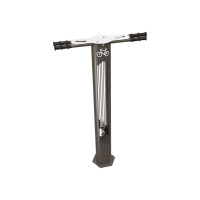 Fahrrad Reparaturstation, 2 Fahrräder, PROCITY: Metall - Procity Grau, mit Ankerstangen