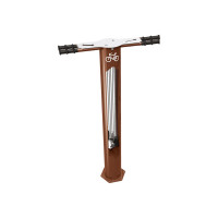 Bicycle Repair Station, 2 Bicycles, PROCITY: Metal - Rust Corten Effect, with Anchor Rods.