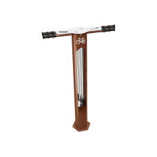 Bicycle Repair Station, 2 Bicycles, PROCITY: Metal - Rust Corten Effect, with Anchor Rods.
