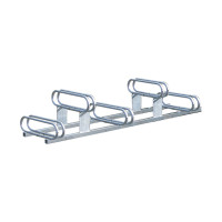 Bicycle rack with staggered heights, 5 bicycles, PROCITY: Metal - Hot-dip galvanized, free-standing.