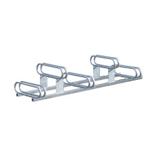 Bicycle rack with staggered heights, 5 bicycles, PROCITY: Metal - Hot-dip galvanized, free-standing.