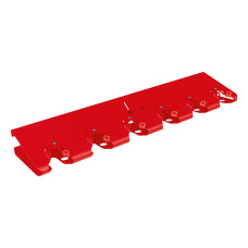 Roller stand for wall mounting, 6 bikes, PROCITY: Metal. - Traffic red, for embedding.
