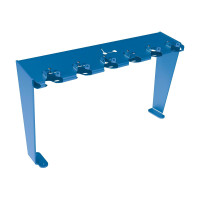 Roller stand with feet, 6 bicycles, PROCITY: Metal - Gentian Blue, for embedding.