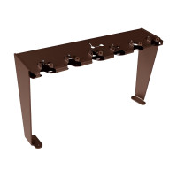 Roller stand with feet, 6 bicycles, PROCITY: Metal - Chocolate Brown, for embedding.