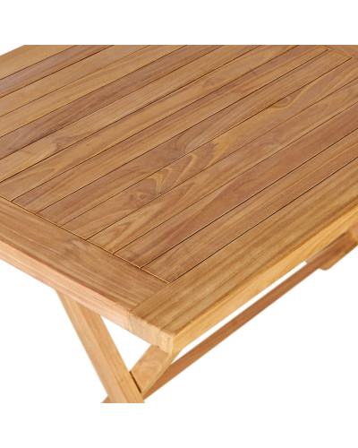 Teak Gartentisch klappbar Massivholz 125 mal 60 Zentimeter