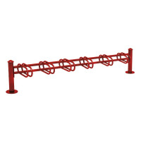 Bicycle rack Province Agora, single-sided, 6 bikes, PROCITY: Metal - Purple, on ground plates.