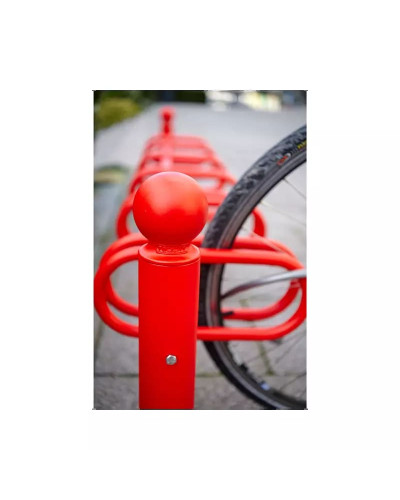Fahrradständer Province Kugel, doppelseitig, 12 Fahrräder, PROCITY: Metall - Purpurrot, auf Bodenplatten - Kaufen Sie im Online-Shop