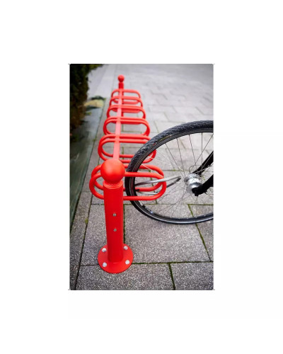 Fahrradständer Province Kugel, doppelseitig, 12 Fahrräder, PROCITY: Metall - Purpurrot, auf Bodenplatten - Kaufen Sie im Online-Shop