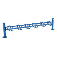 Bicycle rack Province Sphere, one-sided, 6 bicycles, PROCITY: Metal - Gentian Blue, on base plates.