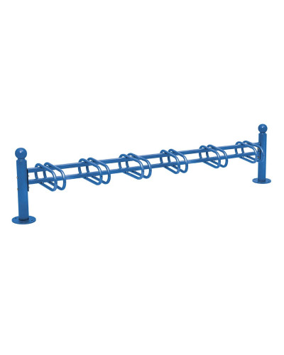 Buy Bicycle rack Province Sphere, one-sided, 6 bicycles, PROCITY: Metal - Gentian Blue, on base plates. - Shop Online