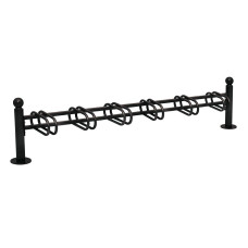 Fahrradständer Province Kugel, einseitig, 6 Fahrräder, PROCITY: Metall - Tiefschwarz, auf Bodenplatten